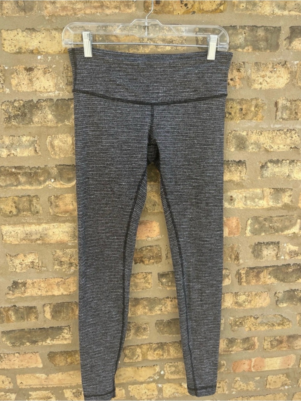 Lululemon Leggings Active Heathered Gray Black Size 8